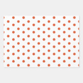 Kleine Süsse Orange Clementine Dots Babydusche Geschenkpapier Set (Vorderseite 2)