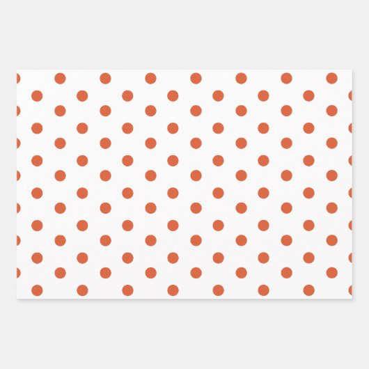 Kleine Süsse Orange Clementine Dots Babydusche Geschenkpapier Set (Vorderseite 2)