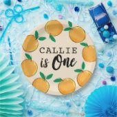 Kleine Süsse Orange Custom erster Geburtstag Pappteller (Party)