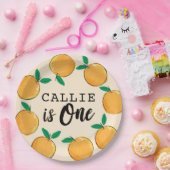 Kleine Süsse Orange Custom erster Geburtstag Pappteller (Party)