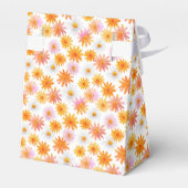 Kleine Süsse Orange Daisy Pattern Kinderdusche Geschenkschachtel (Rückseite)