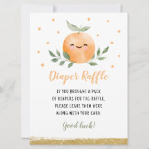 Kleine Süsse Orange Diaper Raffle Game