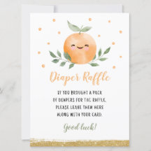 Kleine Süsse Orange Diaper Raffle Game