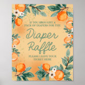 Kleine Süsse Orange Diaper Raffle Poster (Vorne)