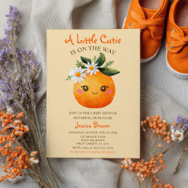Kleine Süsse Orange Fruchtwasser Babydusche Einladung
