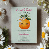 Kleine Süsse Orange Fruchtwasser Babydusche Einladung