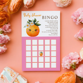 Kleine Süsse Orange Fruit Baby Dusche BINGO Spiel