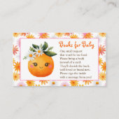 Kleine Süsse Orange Fruit Floral Books for Baby Begleitkarte (Vorderseite)