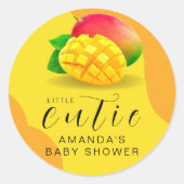 Kleine Süsse Orange Fruit Niedlich Baby Dusche Runder Aufkleber (Vorderseite)