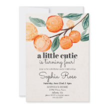 Kleine Süsse Orange Geburtstag einladen