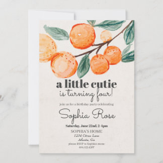 Kleine Süsse Orange Geburtstag einladen