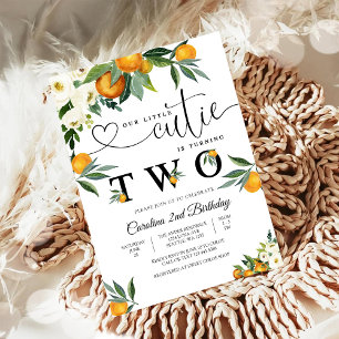 Kleine Süße Orange Geburtstagseinladung Einladung