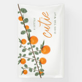 Kleine Süsse Orange Gender Neutral Baby Dusche Banner (Vertikal)