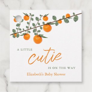 Kleine Süsse Orange Gender Neutral Baby Dusche Geschenkanhänger