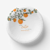 Kleine Süsse Orange Gender Neutral Baby Dusche Pappteller (Vorderseite)