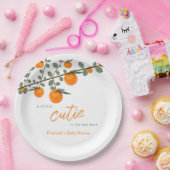 Kleine Süsse Orange Gender Neutral Baby Dusche Pappteller (Party)