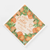 Kleine Süsse Orange Gender Neutral Baby Dusche Serviette (Ecke)