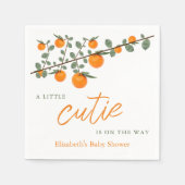 Kleine Süsse Orange Gender Neutral Baby Dusche Serviette (Vorderseite)