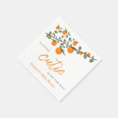 Kleine Süsse Orange Gender Neutral Baby Dusche Serviette (Ecke)