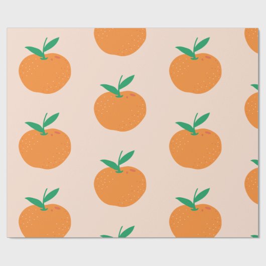 Kleine Süsse Orange Geschenkpapier (Flach)