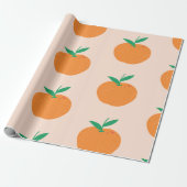 Kleine Süsse Orange Geschenkpapier (Ungerollt)