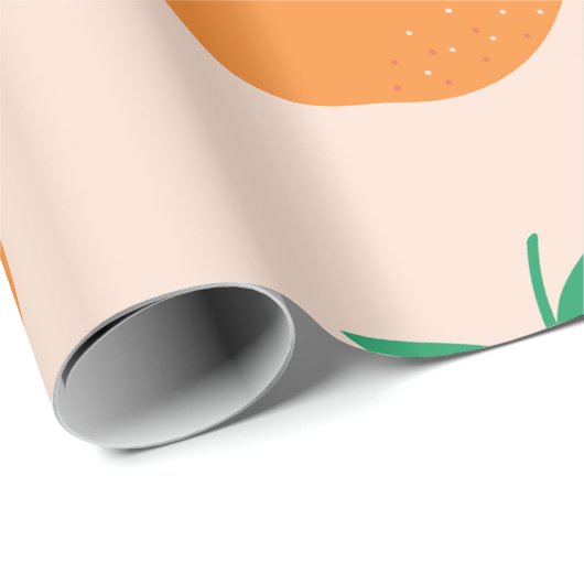 Kleine Süsse Orange Geschenkpapier (Rolleneckpunkt)