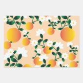 Kleine Süsse Orange Geschenkpapier Set (Vorderseite)
