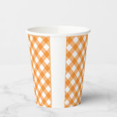 Kleine Süsse Orange Gingham Paper Cups Pappbecher (Links)