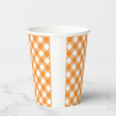 Kleine Süsse Orange Gingham Paper Cups Pappbecher (Rechts)