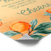 Kleine Süsse Orange Momosa Bar Poster (Ecke)