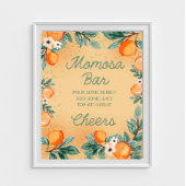 Kleine Süsse Orange Momosa Bar Poster