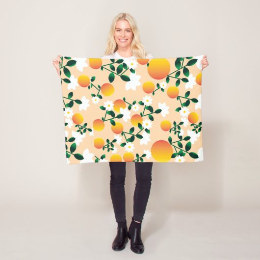 Kleine Süsse Orange Muster Fleecedecke (Beispiel)