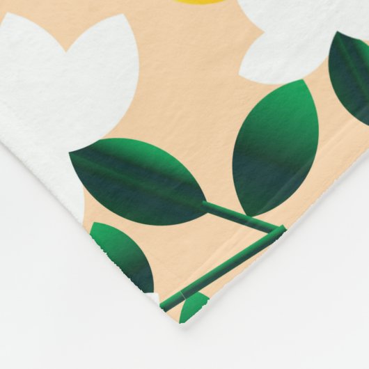 Kleine Süsse Orange Muster Fleecedecke (Ecke)