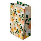 Kleine Süsse Orange Muster Geschenktüte (Rückseite Schrägansicht)