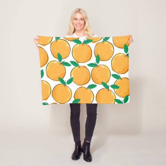 Kleine Süsse Orange Pattern Baby Blanket Fleecedecke (Beispiel)
