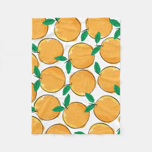 Kleine Süsse Orange Pattern Baby Blanket Fleecedecke (Vorderseite)