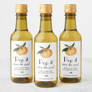 Kleine Süsse Orange Pop es, wenn sie Pop Wein Lab Weinetikett