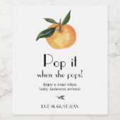 Kleine Süsse Orange Pop es, wenn sie Pop Weinetikett (Einzelnes Label)