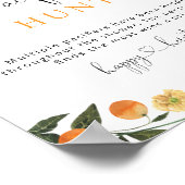 Kleine Süsse Orange Schnuller Hunt Baby Shower Gam Poster (Ecke)