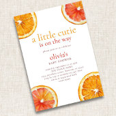 Kleine Süsse Orange Slices Girl Babydusche Einladung