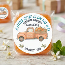 Kleine Süße Orange Vintage-LKW-Baby-Party