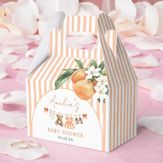 Kleine Süße Orange Zitrus Baby Shower Geschenkschachtel