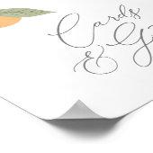 Kleine Süsse Orange Zitrusfrüchte Karten und Gesch Poster (Ecke)