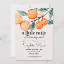 Kleine Süsse Orange zum ersten Geburtstag einladen