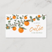 Kleine Süsse Orangefarbene Babyduschenbücher für K Begleitkarte (Vorderseite)