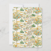 Kleine Süsse Orangen Babyduschturm Streifen Einladung (Rückseite)