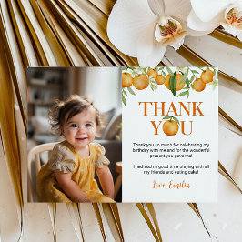 Kleine Süsse Orangen Geburtstag Foto Danke Karte