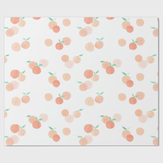 Kleine Süsse Orangen Wrapping Paper Geschenkpapier (Flach)
