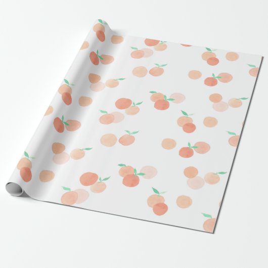 Kleine Süsse Orangen Wrapping Paper Geschenkpapier (Ungerollt)