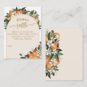 Kleine Süsse Orangengrenerde boho Windelraffle Begleitkarte (Vorne/Hinten)